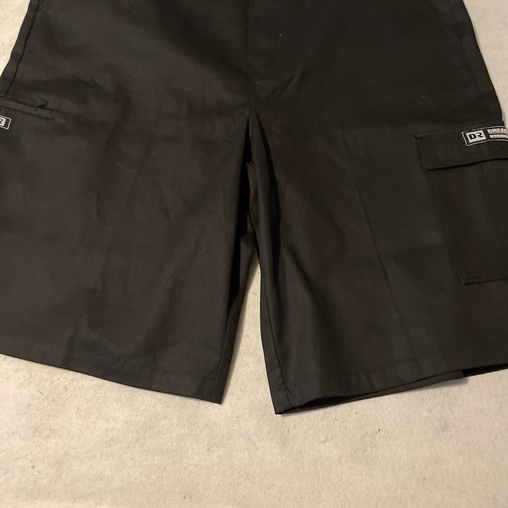 DR Men's Shorts  Black  Size 44 Y2K Style Skater Cargo Shortsk0090